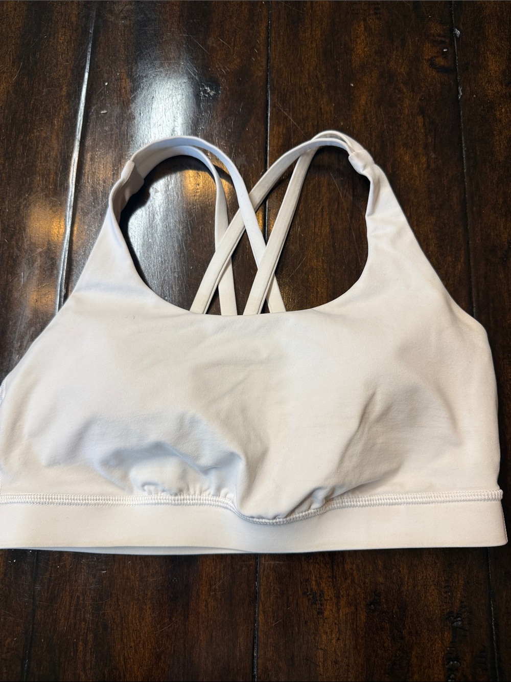 lululemon athletica Pale Beige Crisscross Sports Bra